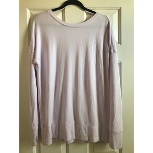 Athleta Light Pink Open Back Top